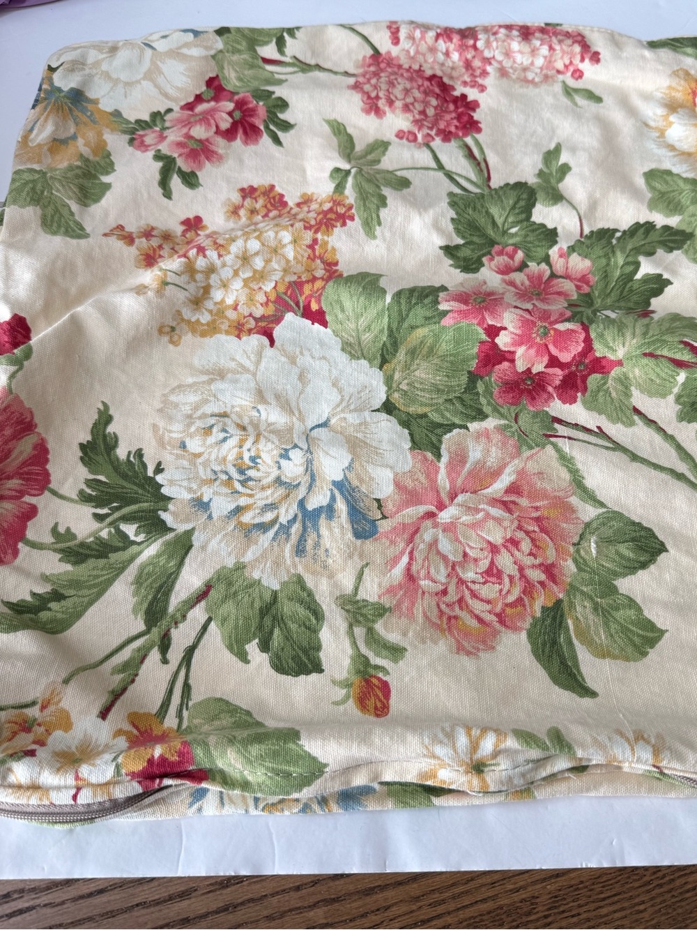 (2) Vintage Floral Pillow Covers Ralph Lauren Inspired 18” x 18” - COVER ONLY